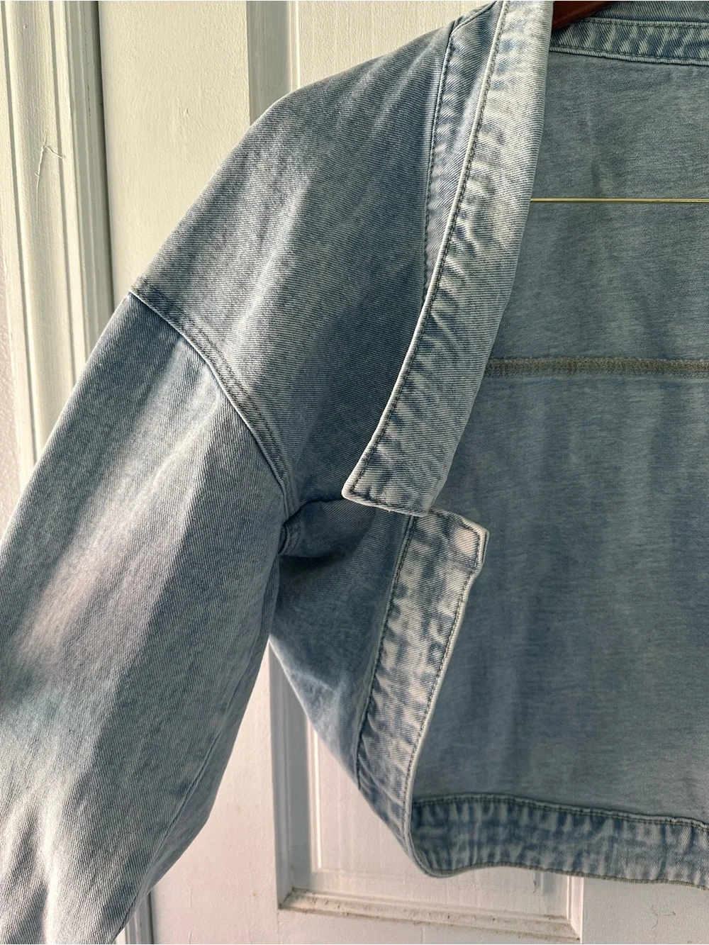 🌻 Cropped Open Front Denim Jacket 🌻 - Picture 2 of 7